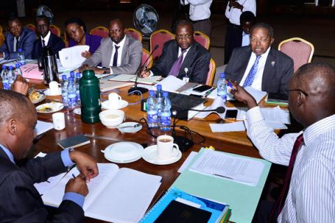 Committee Chairman Katuntu issuing Instructions to Mutebile and others 